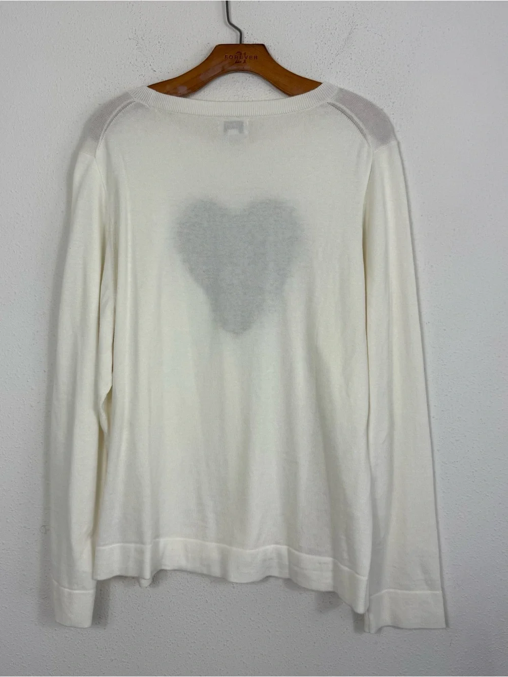 J. Crew Teddie Crewneck Heart Cotton Sweater Sz 2X